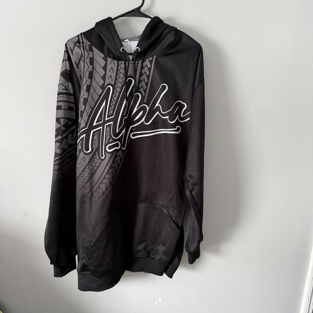 Alpha black & grey hoodie Size: 3XL